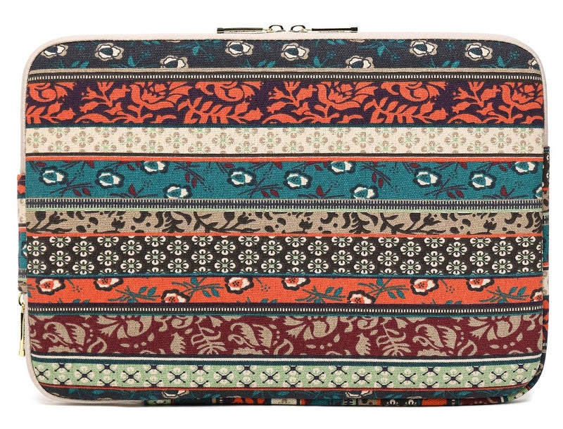 Kayond Canvas Water-Resistant 15.6 Inch Laptop Sleeve case for 15 inch 15.4 inch 15.6 inch Notebook Computer (15-15.6 inch, Red Bohemia) - Image 3